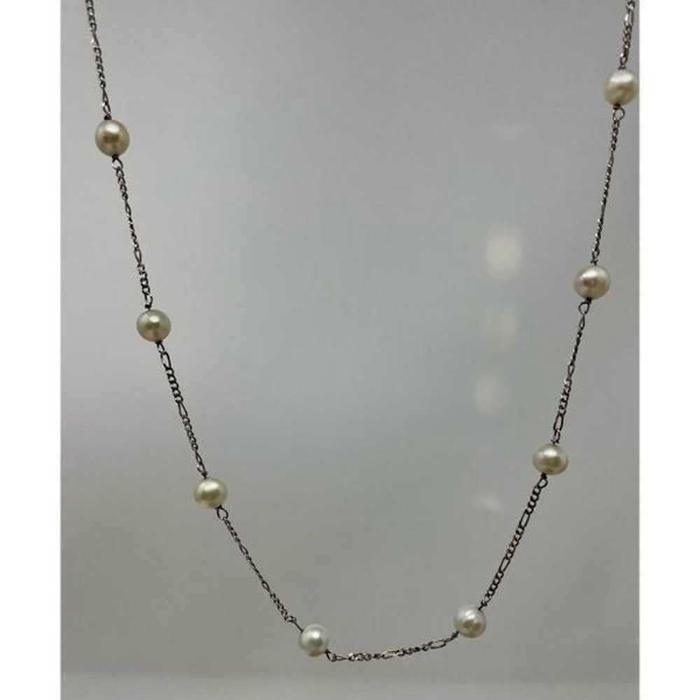 Vintage Sterling Silver Freshwater Pearl Dainty n… - image 5