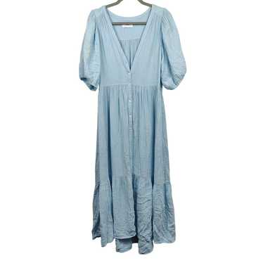 Xirena Lennox Midi Dress Womens Large Cyprus Blue… - image 1