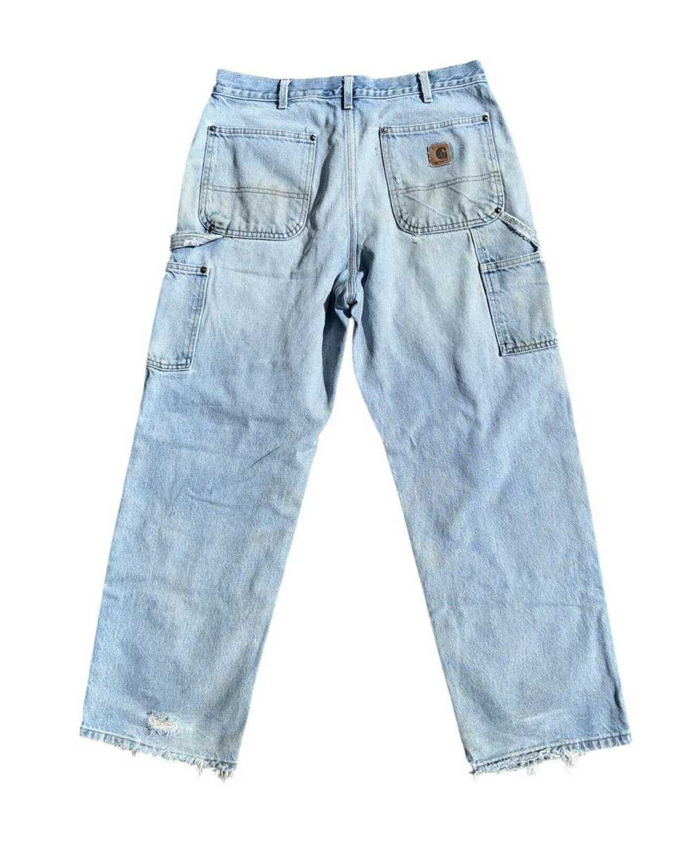 Carhartt VTG Carhartt Double Knee Denim Jeans B73… - image 2