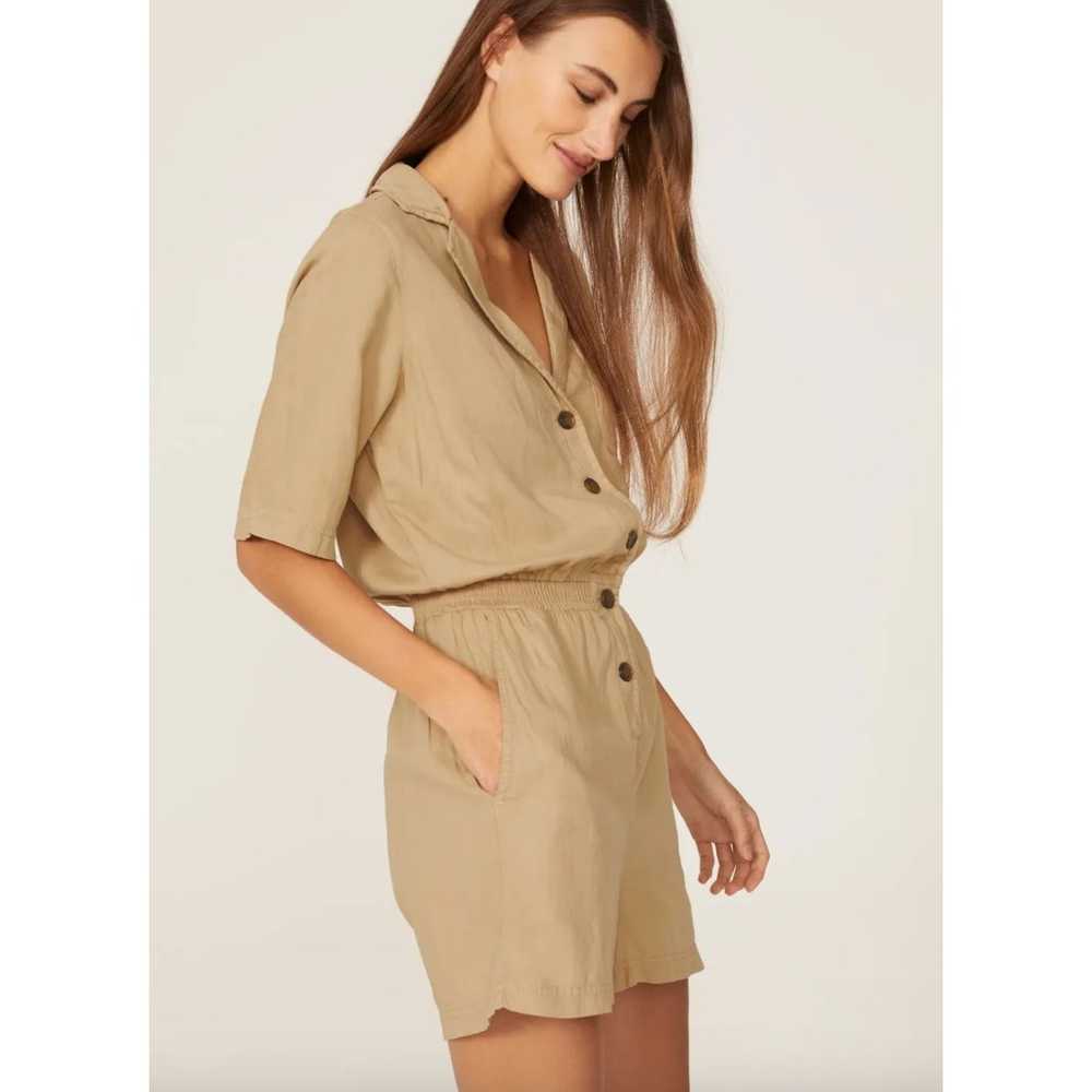 Faherty Romper Womens X Large Brown Arlie Button … - image 4