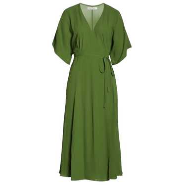 NEW Reformation Karen Wrap Midi Dress Moss Green