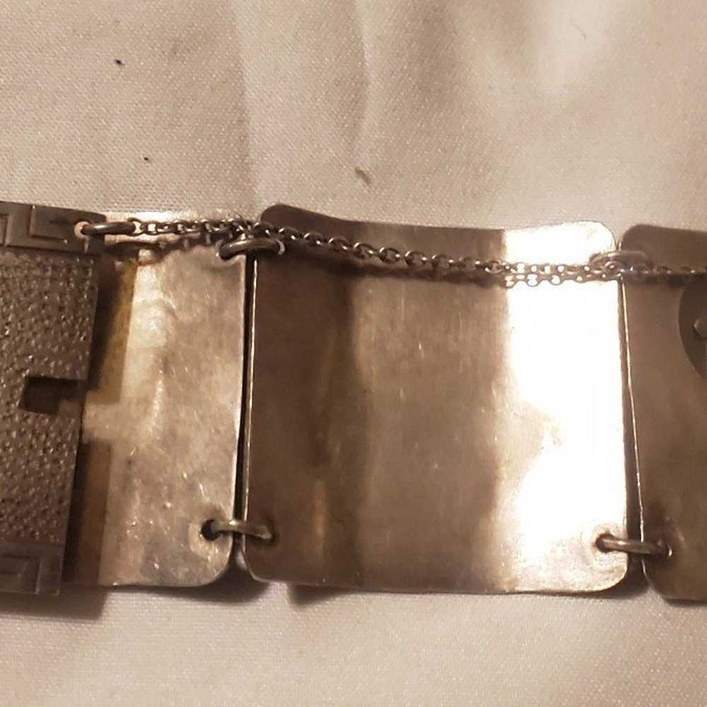 Vintage Peruvian Silver  Bracelet - image 3