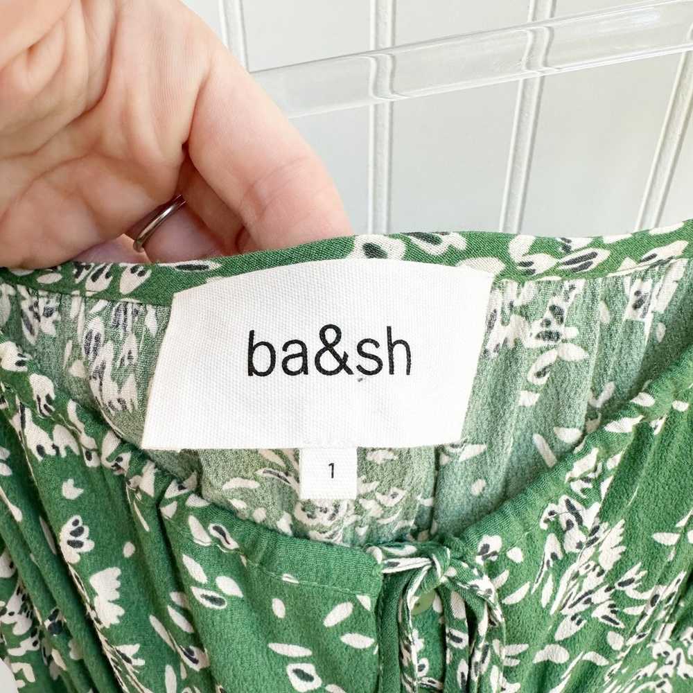 BA&SH Volver Green White Floral Mini Dress Slip S… - image 4