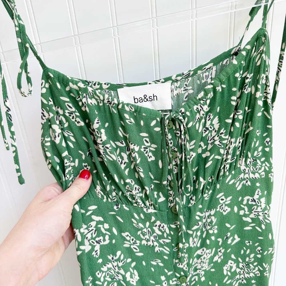 BA&SH Volver Green White Floral Mini Dress Slip S… - image 5