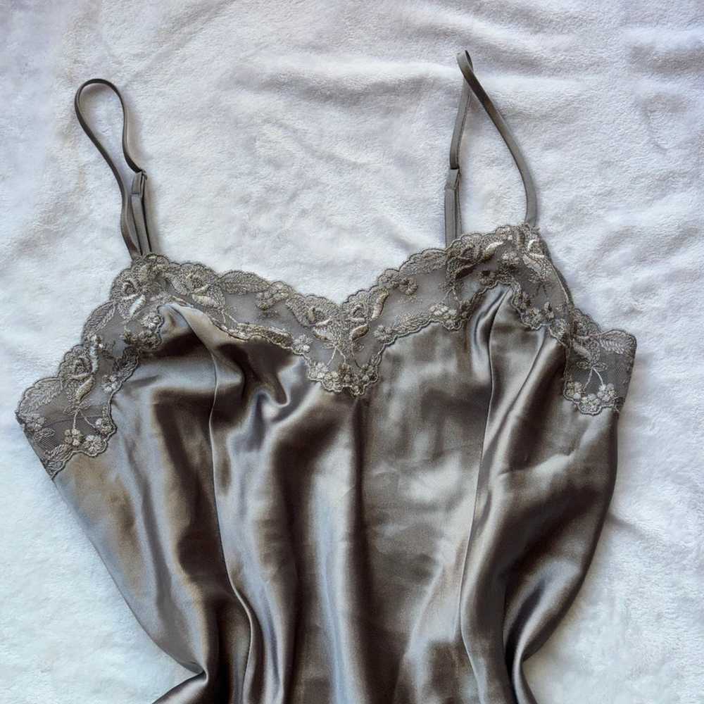 Victoria’s secret vintage 90’s grey silver Slip D… - image 2