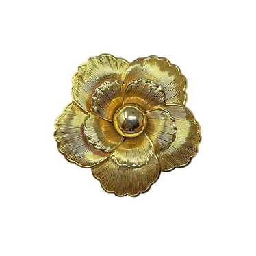 Vintage Flower Pin by Liebo Lieba Scarf Dress Cli… - image 1