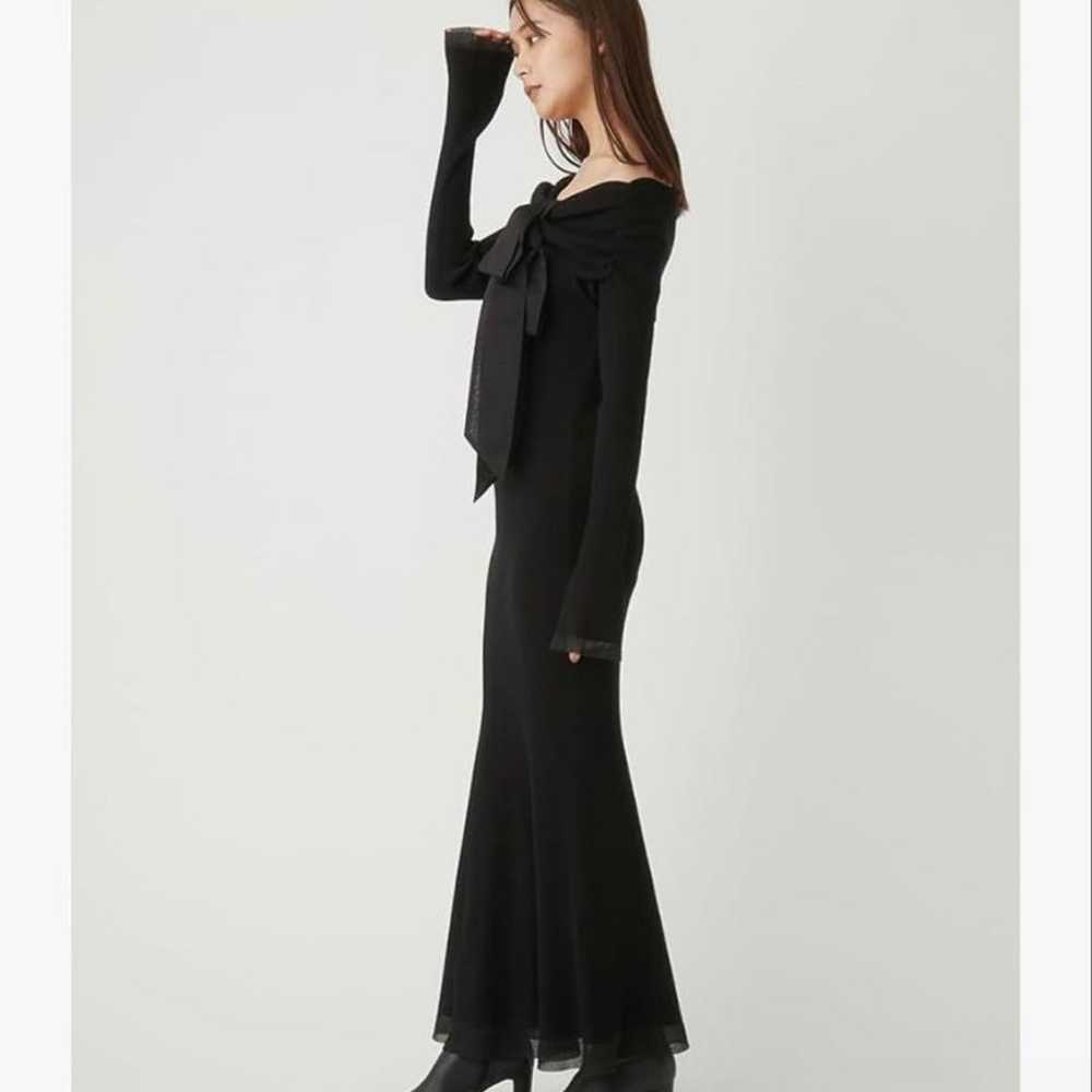 FRAY I.D Off-Shoulder Ribbon Rib Knit Dress - image 3