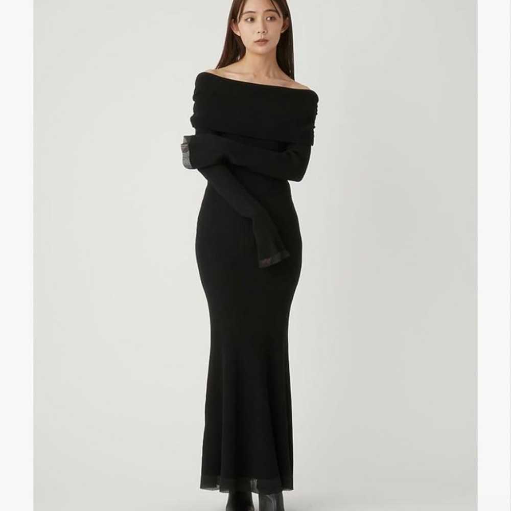 FRAY I.D Off-Shoulder Ribbon Rib Knit Dress - image 6