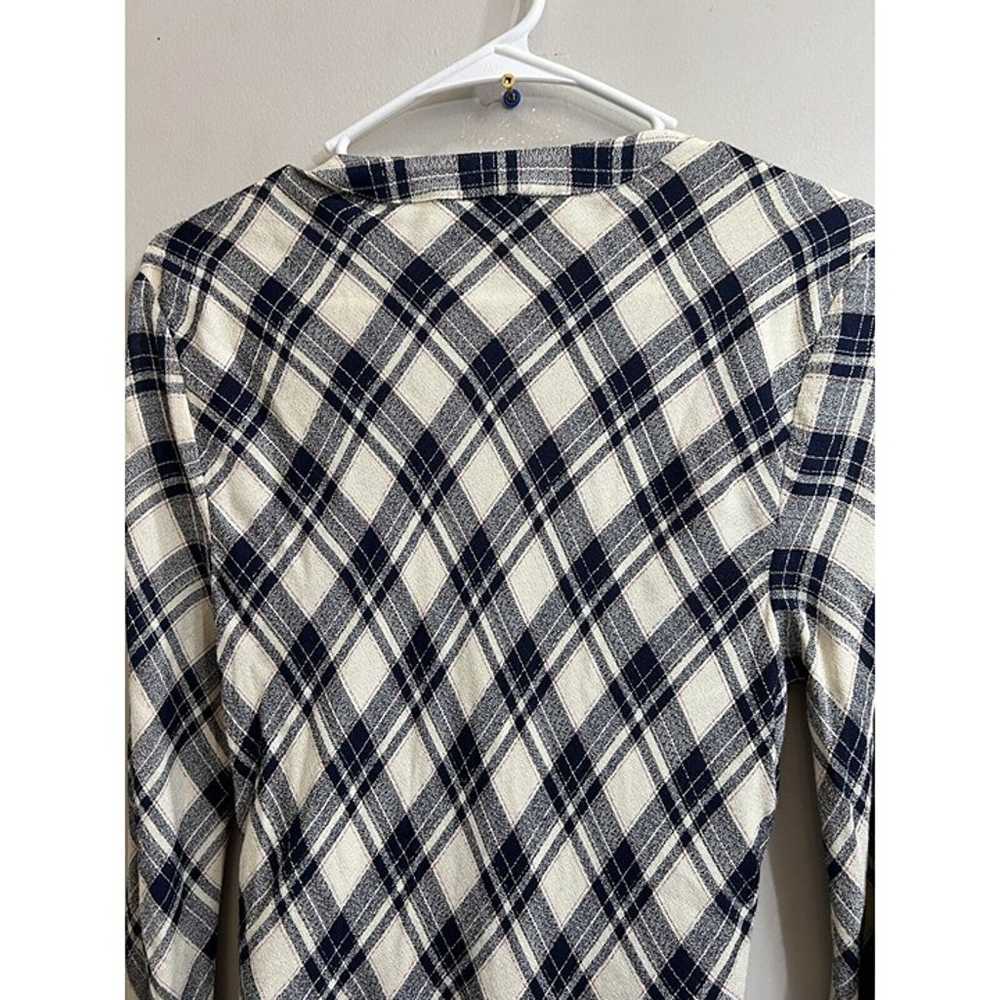 VERONICA BEARD Women’s Size 10 Navy Blue PLAID RU… - image 3