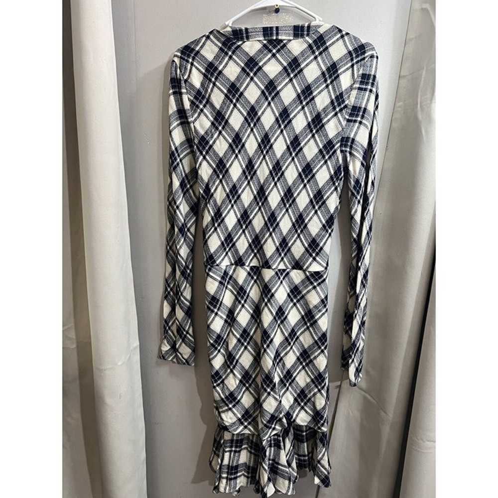 VERONICA BEARD Women’s Size 10 Navy Blue PLAID RU… - image 4