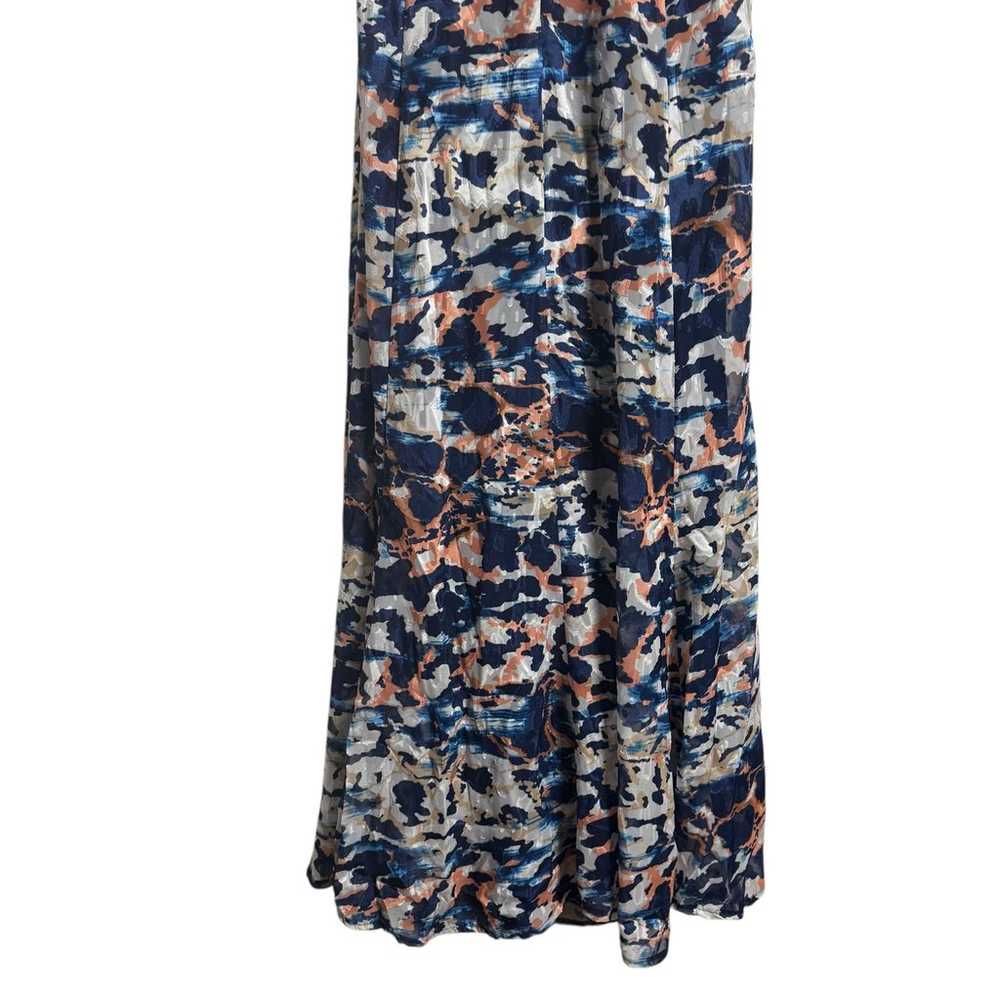 Hutch Chiara Blue Printed Tie Front V-Neck Kimono… - image 11