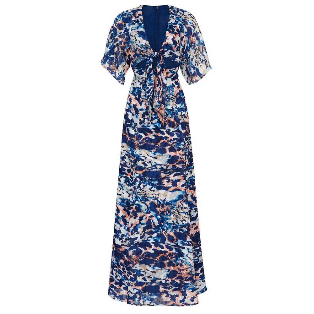 Hutch Chiara Blue Printed Tie Front V-Neck Kimono… - image 5