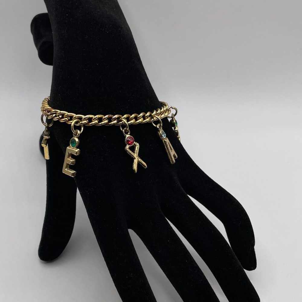 VTG - TEXAS Gold Charm Bracelet - image 4