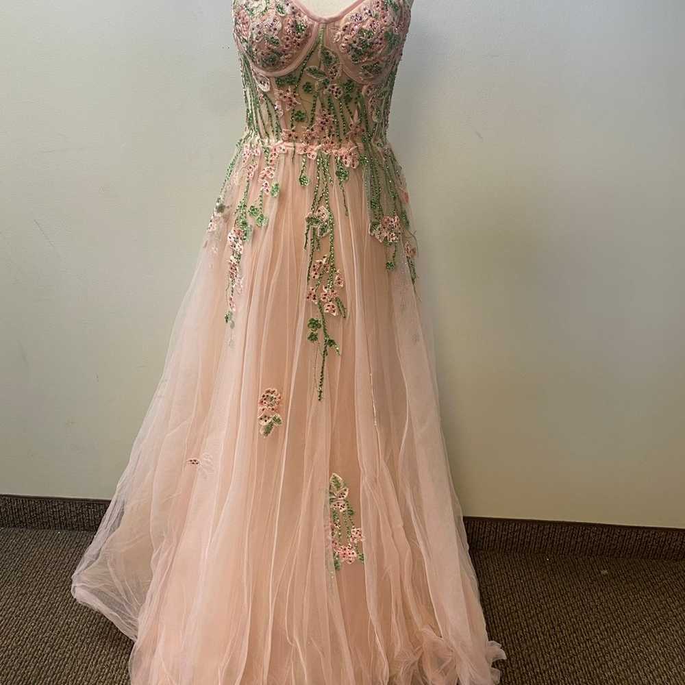 NWT Rachel Allan - 6474 - Sz 4 - Strapless - Pink… - image 3