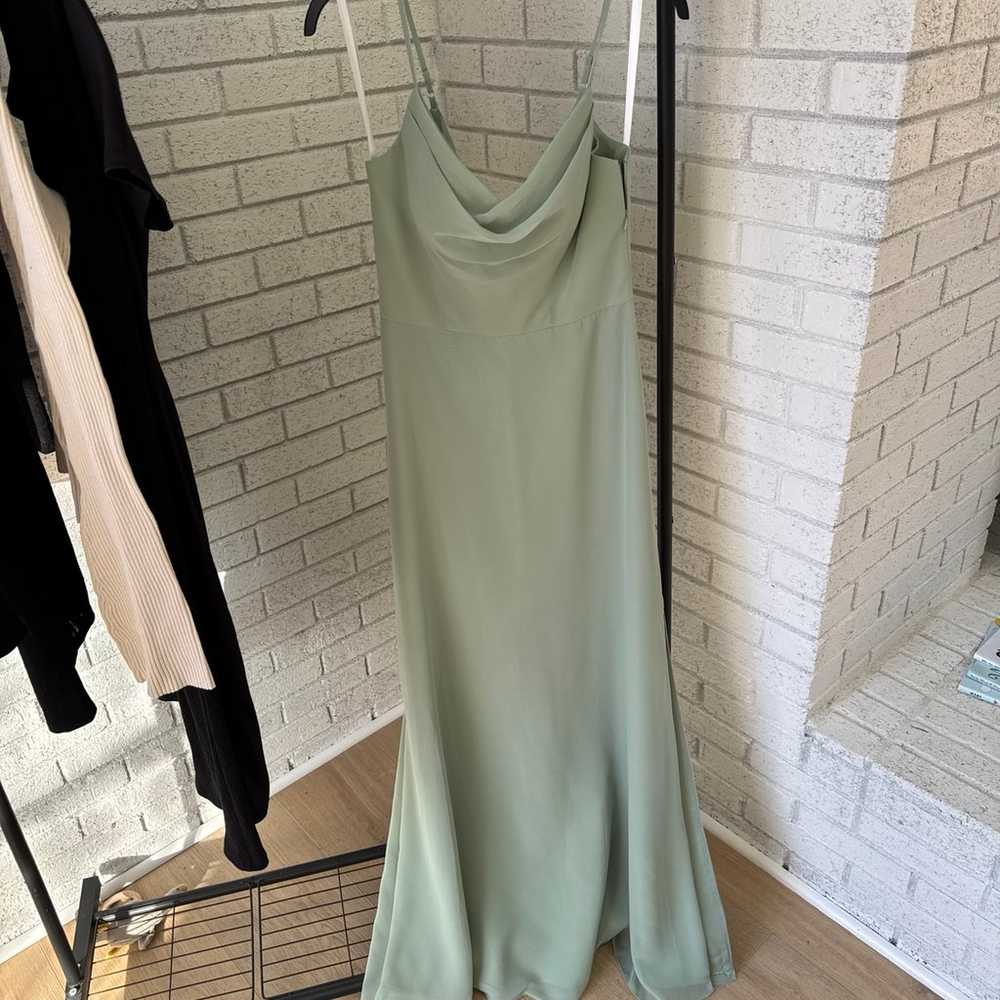 Nadia Chiffon Dress Sage Green - image 1