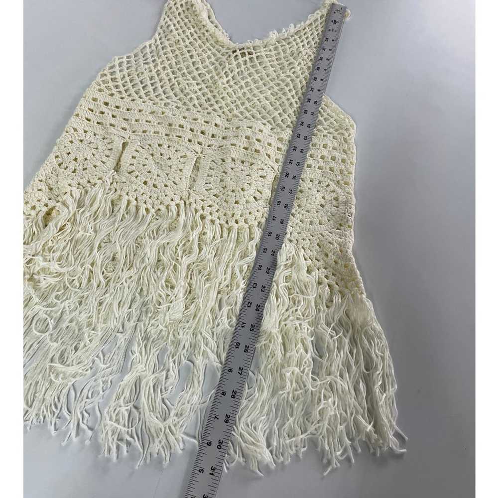 Meskita Dress Womens Medium Cream VNK Crochet Ope… - image 7