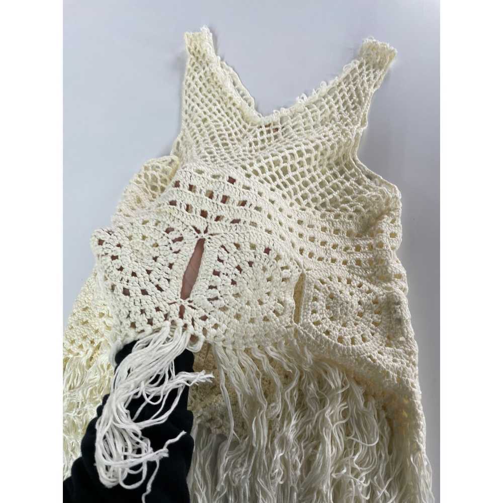 Meskita Dress Womens Medium Cream VNK Crochet Ope… - image 8