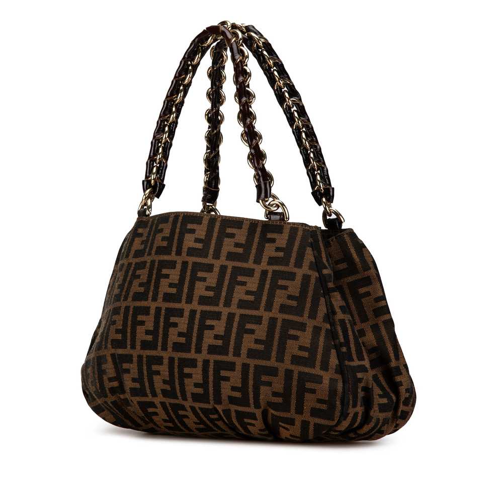 Brown Fendi Small Zucca Canvas Mia Chain Tote - image 2