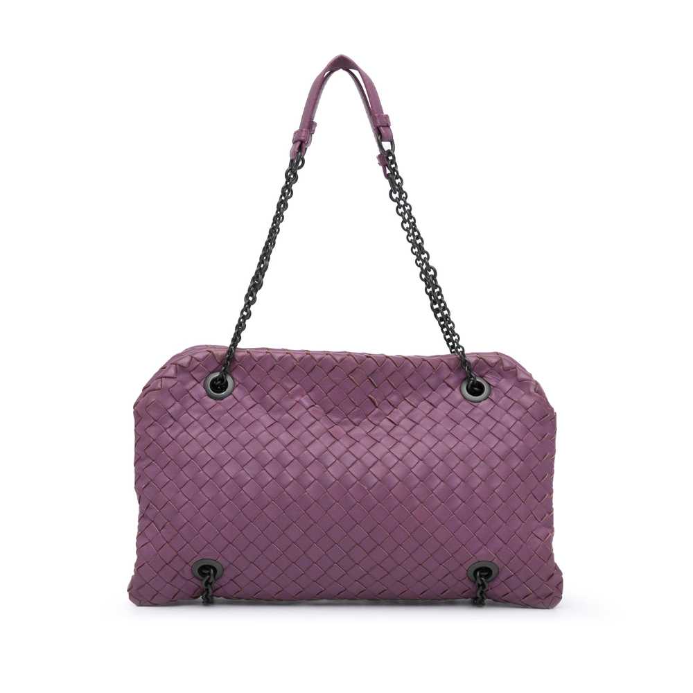 Purple Bottega Veneta Nappa Intrecciato Duo Shoul… - image 1