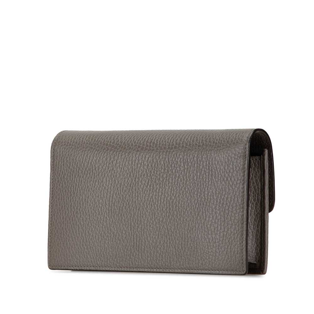 Gray Gucci Leather Interlocking G Dollar Wallet o… - image 2