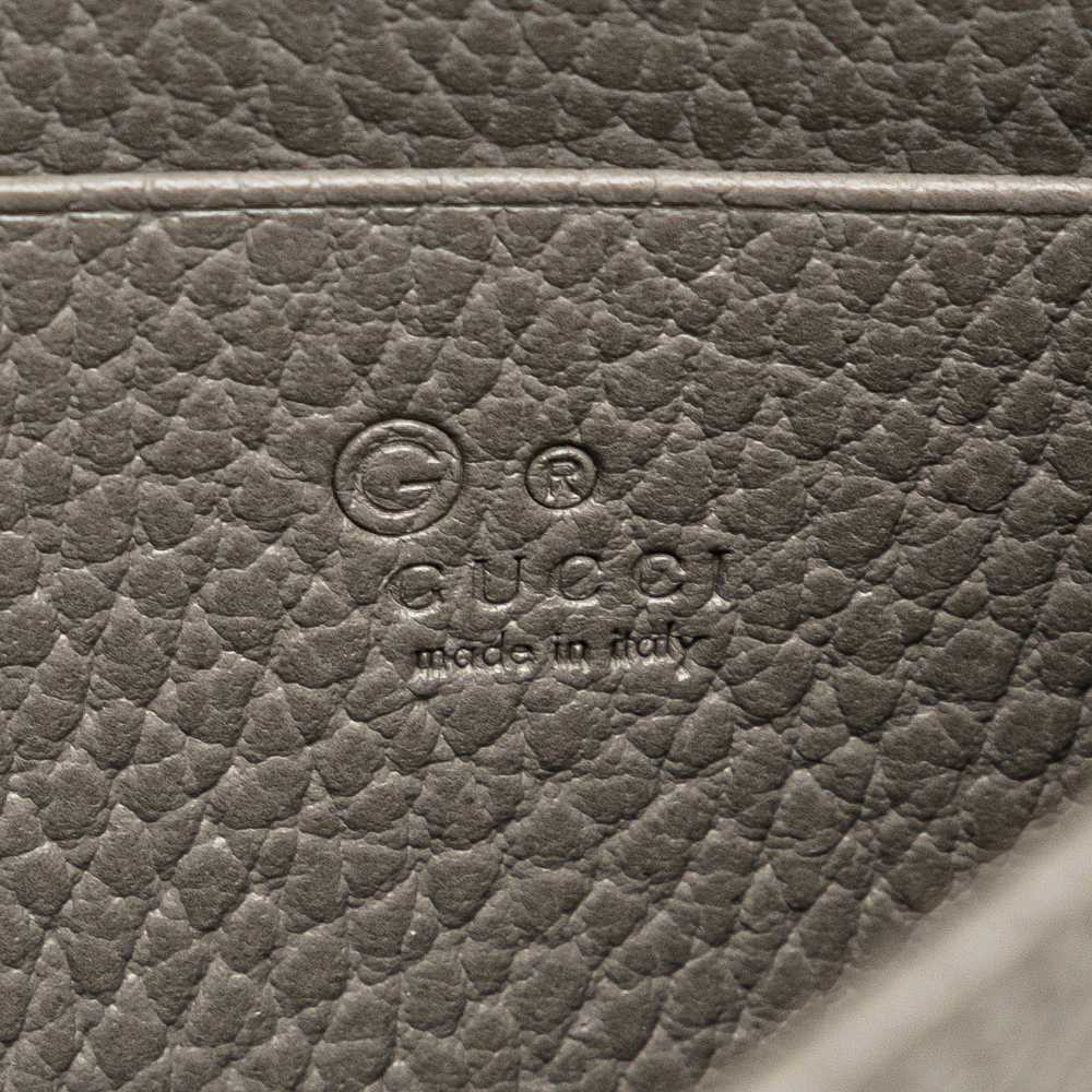 Gray Gucci Leather Interlocking G Dollar Wallet o… - image 6