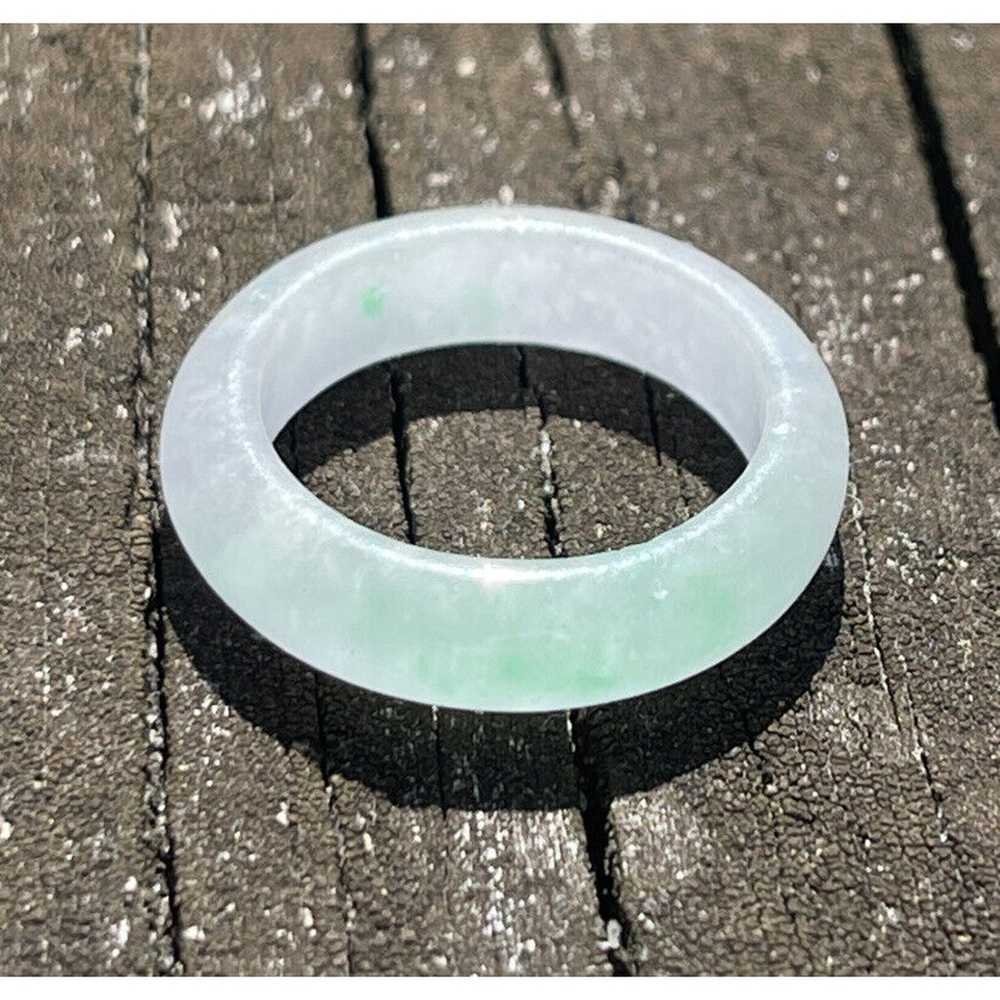 Jade Ring Band Vintage Estate Size 8 - 16 carats - image 1