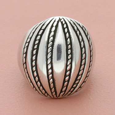 sterling silver vintage braided dome ring size 5 - image 1