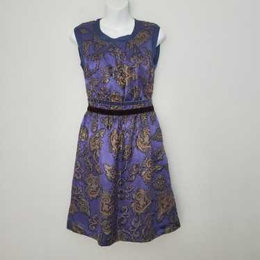 Etro Women's Dress Medium Purple Paisley Brocade … - image 1