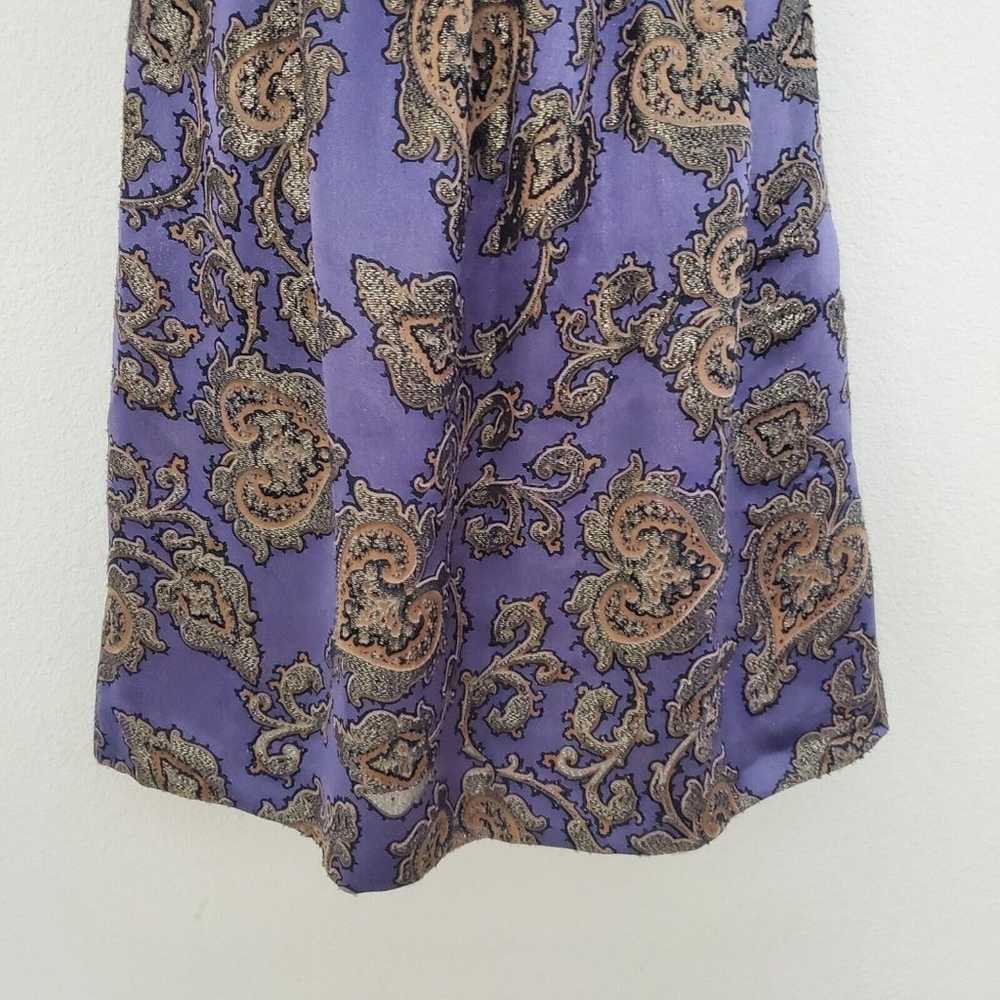 Etro Women's Dress Medium Purple Paisley Brocade … - image 3