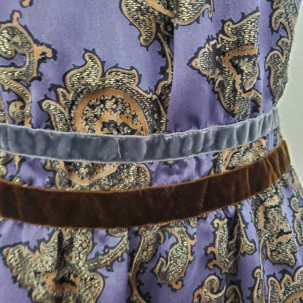 Etro Women's Dress Medium Purple Paisley Brocade … - image 4