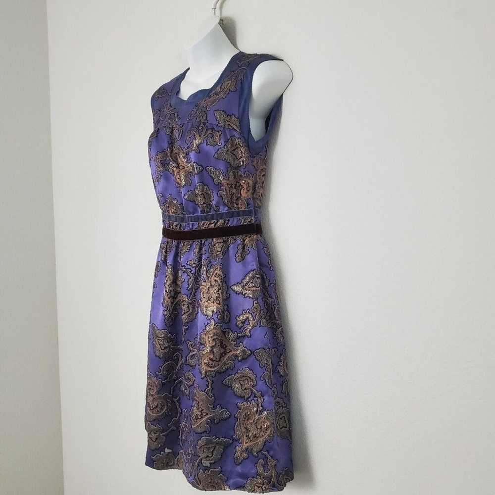 Etro Women's Dress Medium Purple Paisley Brocade … - image 6