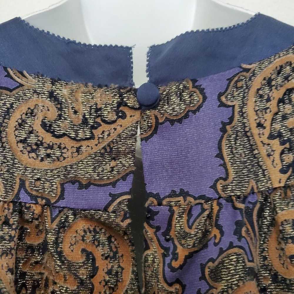 Etro Women's Dress Medium Purple Paisley Brocade … - image 8