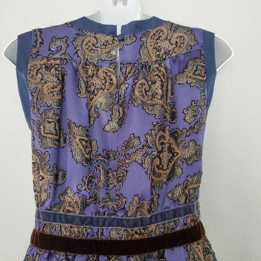 Etro Women's Dress Medium Purple Paisley Brocade … - image 9