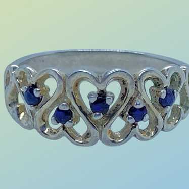 Sterling Silver and sapphire ring