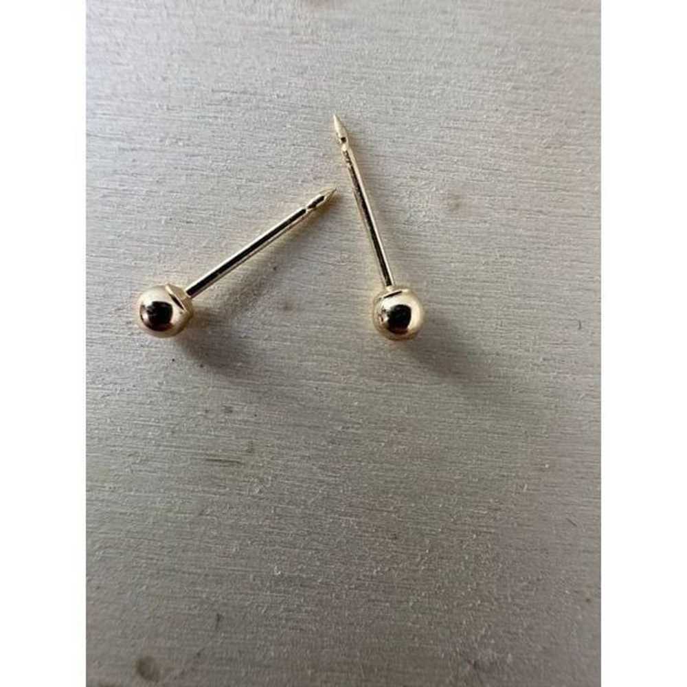 Vintage 14k Gold Classic Stud Earring - image 5