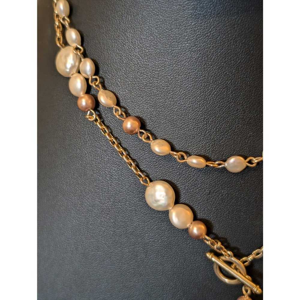 Vintage Anne Klein Double Strand Champagne Penny … - image 3