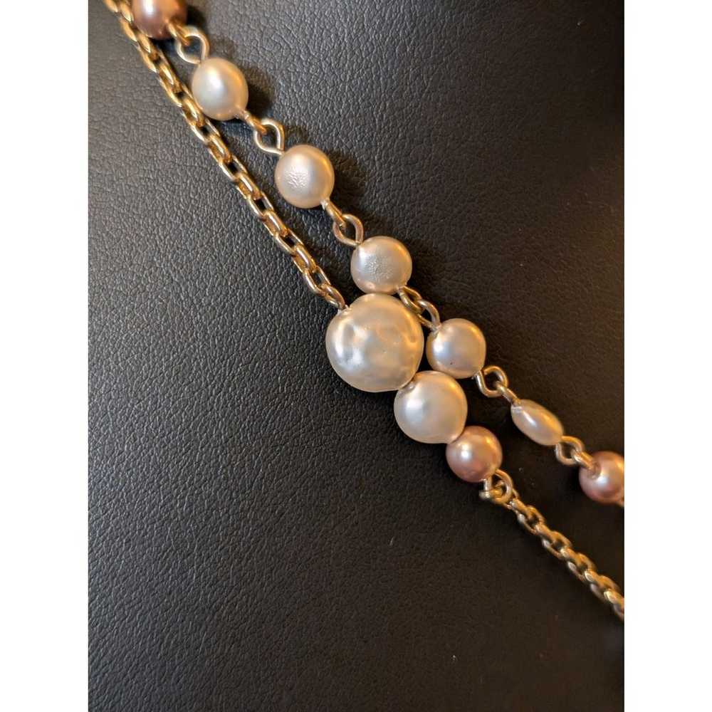 Vintage Anne Klein Double Strand Champagne Penny … - image 4