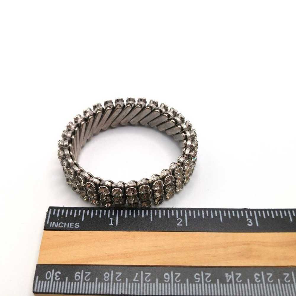 Japanese Vintage Clear Rhinestone Expansion Brace… - image 10