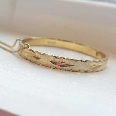 Vintage 18K rolled gold bangle bracelet