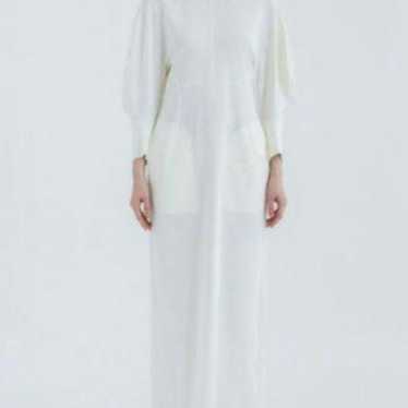 mame kurogouchi Cotton Jersey Dress White - image 1