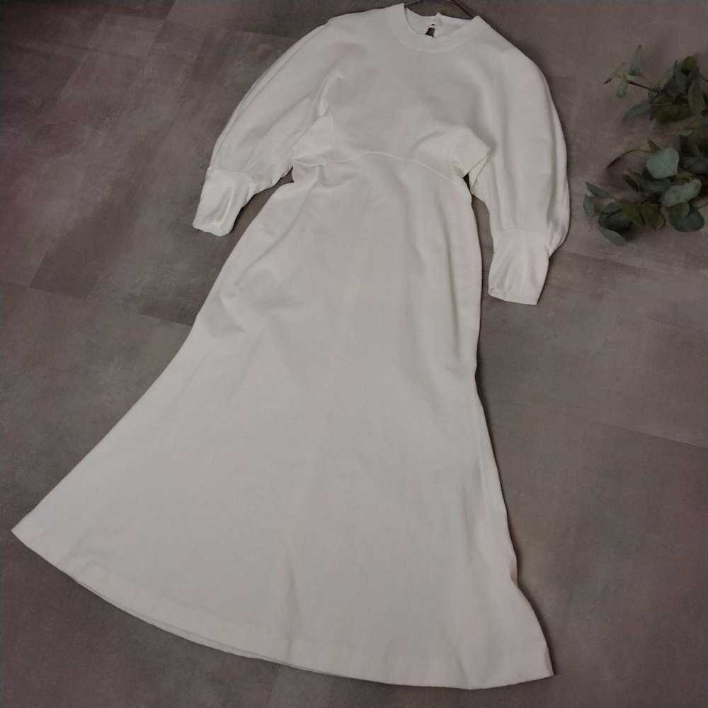 mame kurogouchi Cotton Jersey Dress White - image 5