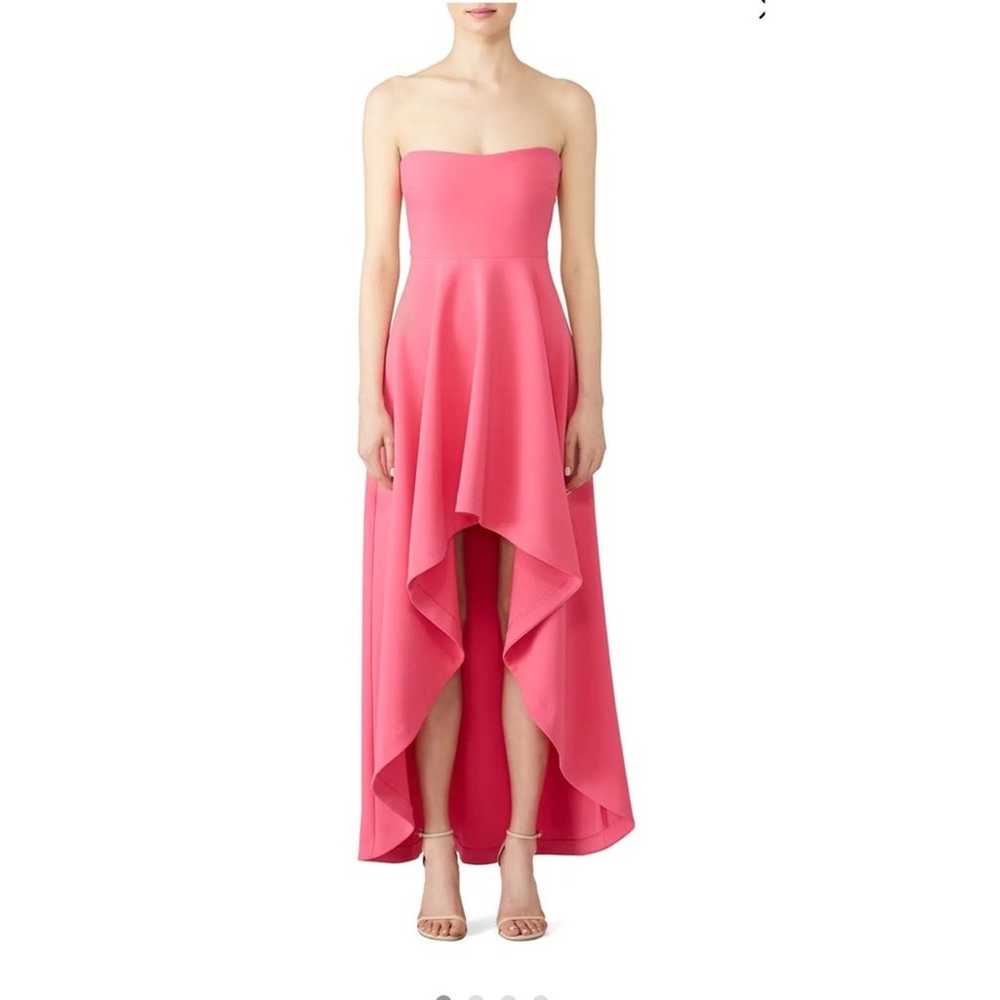 Likely Pink Crepe Strapless High Low Lovelle Gown - image 1