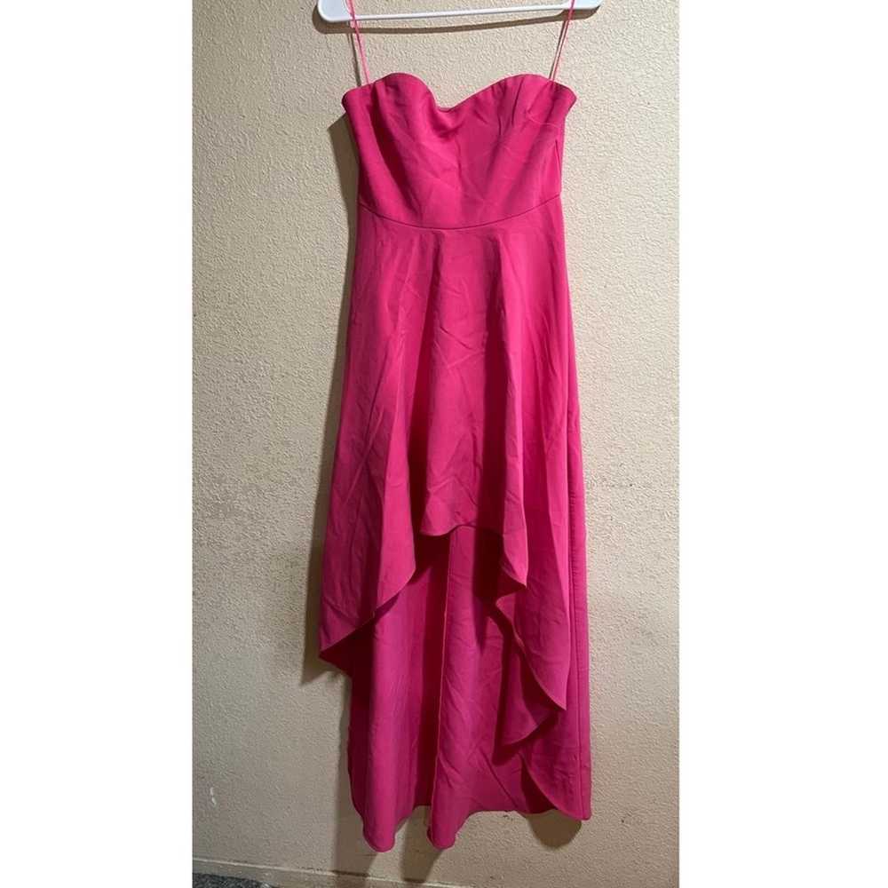 Likely Pink Crepe Strapless High Low Lovelle Gown - image 3