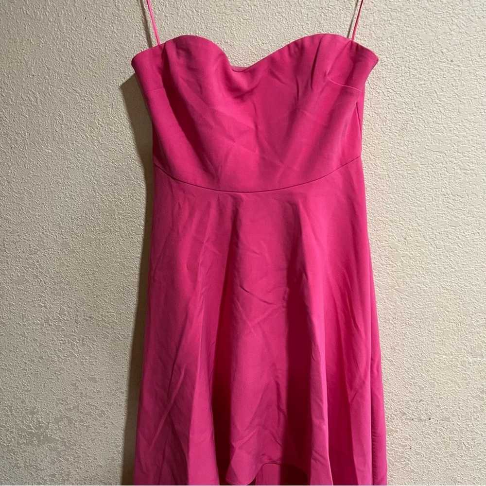 Likely Pink Crepe Strapless High Low Lovelle Gown - image 5