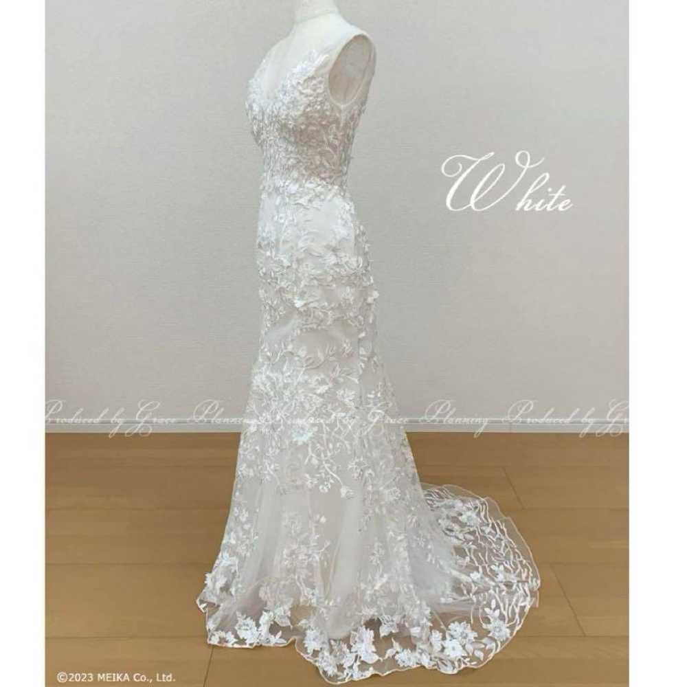 Mermaid wedding dress size 7, white. - image 1