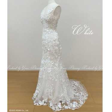 Mermaid wedding dress size 7, white. - image 1