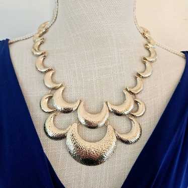 Vintage Liz Claiborne Gold Statement Necklace