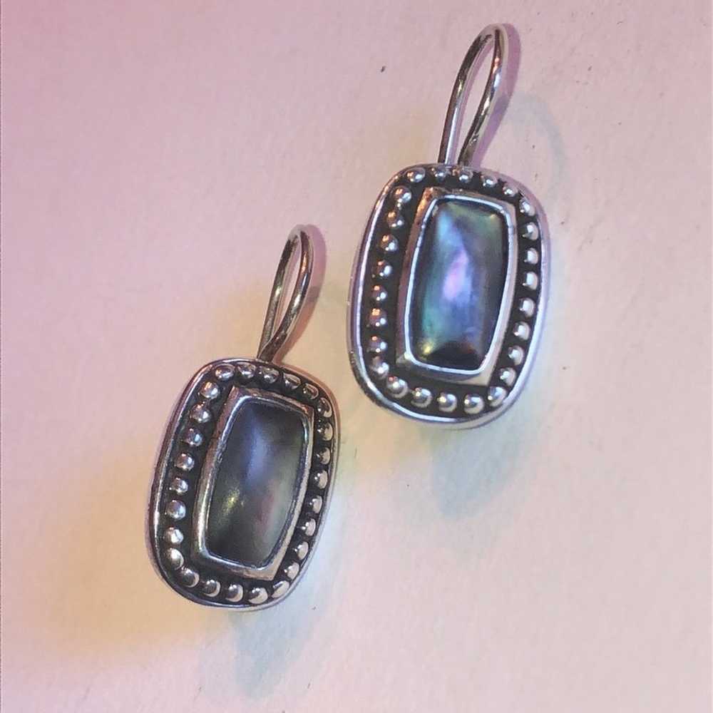 Sterling Silver AS 925 Thailand Abalone Shell Dai… - image 2