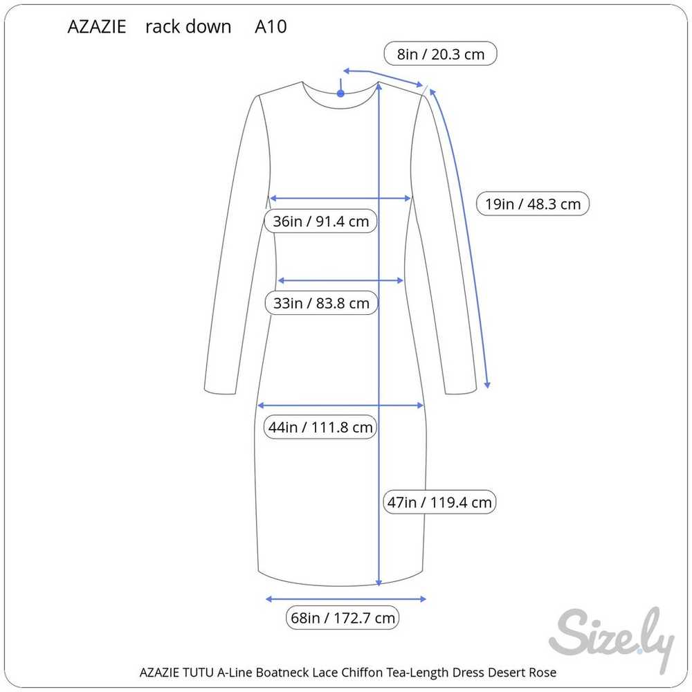 AZAZIE TUTU A-Line Boatneck Lace Chiffon Tea-Leng… - image 11