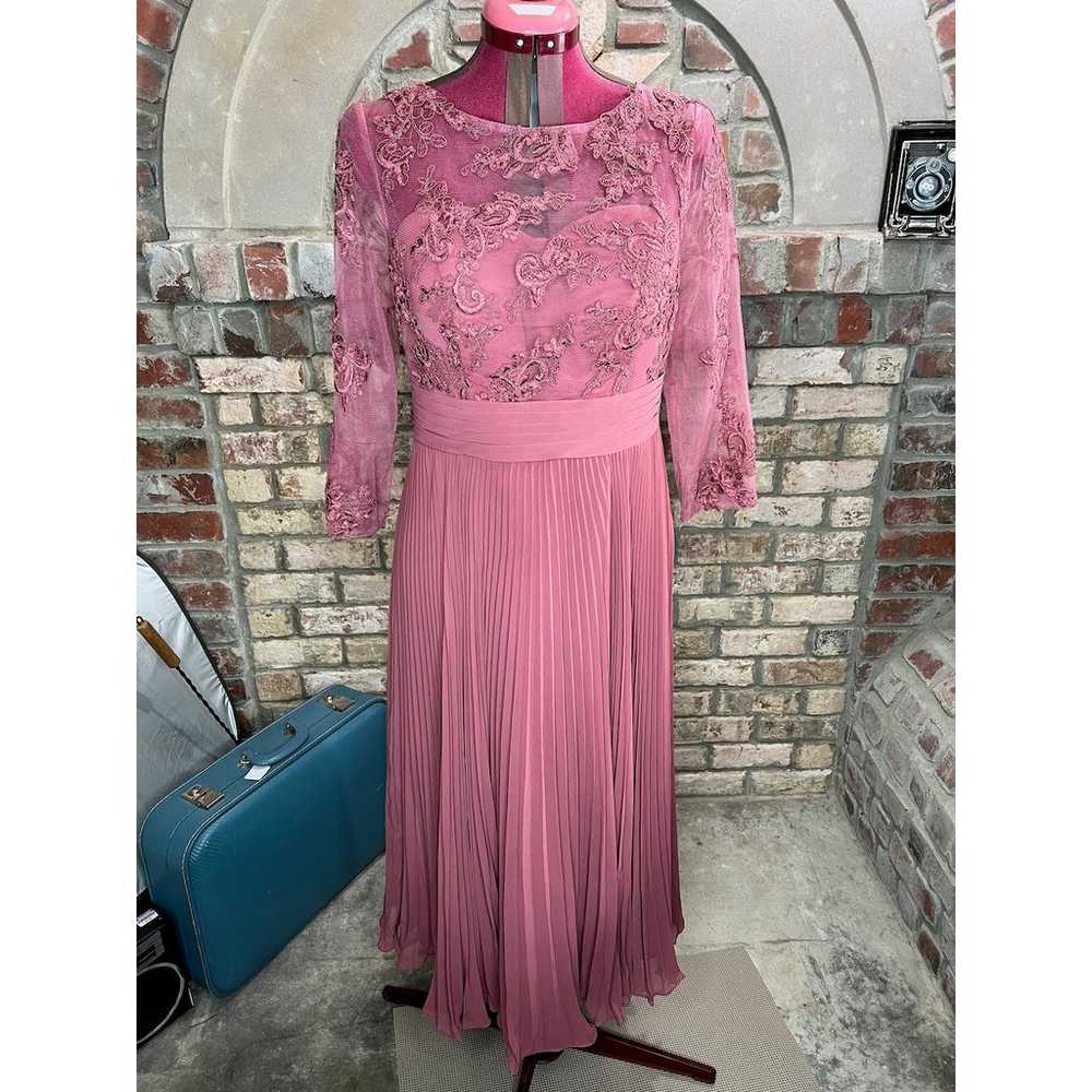 AZAZIE TUTU A-Line Boatneck Lace Chiffon Tea-Leng… - image 2